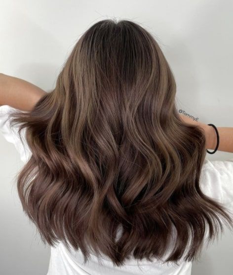 Ashy Brown Highlights, Mushroom Brown Hair Color, Ash Brown Hair Balayage, Mushroom Brown Hair, Medium Length Brown Hair, Ashy Brown, Ashy Hair, Mushroom Brown, Brown Hair Looks