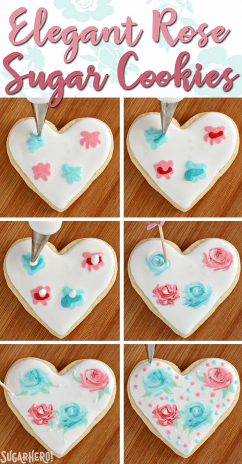 Shaped Sugar Cookies, Heart Shaped Sugar Cookies, Biscuits Halloween, Valentines Day Sugar Cookies, Valentine Cookies Decorated, Cookies Decorated With Royal Icing, Cookies Cupcake, Halloween Cookies Decorated, Valentine Sugar Cookies