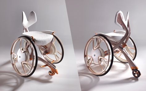 Gorgeous Japanese wheelchair merges mobility with elegant wedding dress styling | SoraNews24 -Japan News- Wheelchairs Design, Japanese Fashion Designers, Wheel Chair, Yamaha Motor, Spinal Cord, Futuristic Technology, Universal Design, Technology Gadgets, Wheelchair