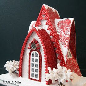 Classic Holiday Decor, Glitter House, Putz House, German Glass Glitter, Glass Glitter, Glitter Houses, Putz Houses, Cardboard House, Designer Watches