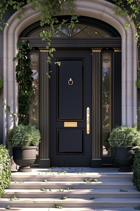 22 Inspiring Outdoor Entryway Ideas - Remodr Main House Gate Design, Oversize Front Door, Outside Doors Entrance Front Entry, Front Door Inside Color, Elegant Front Doors, Classic Doors Entrance, Modern Entrance Door Front Entry Home, Main Door Decoration Ideas, Front Door Design Modern Entrance