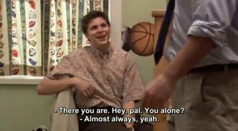 george michael from arrested development. forever alone Baba Jaga, Dark Jokes, Nicholas Hoult, Arrested Development, Michael Scott, Film Quotes, Tv Quotes, George Michael, Intp