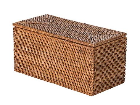 Kouboo La Jolla Rectangular Rattan Storage and Toilet Roll Box, Honey-Brown Storage Baskets With Lids, Rattan Storage, Toilet Paper Storage, Basket With Lid, Aroma Oil, Office Items, Basket Shelves, Paper Storage, Rattan Basket