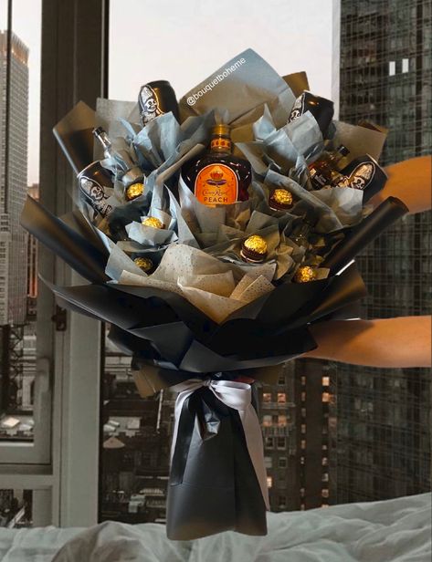 Shot Bouquet, Beer Flower, Booze Bouquet, Alcohol Bouquet, Beer Bouquet, Liquor Bouquet, Man Bouquet, Food Bouquet, Flowers For Men