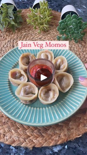 68K views · 3K reactions | ✨Episode 2: Meal under 30 mins🥰 Let’s make my fav No onion No garlic Veg Momos🥟🌶️🥵

Comment below if you want to know the recipe of momos chutney😻

— Ingredients: 
1/2 cup all purpose flour 
Salt to taste 
1 tsp oil 
Lukewarm water as required 

For the filling: 
2 tbsp oil 
1/4 cup finely chopped capsicum 
1/4 cup finely chopped bell pepper 
1/2 cup finely chopped cabbage 
Salt to taste 
1/4 tsp black pepper powder 
1/2 tsp soya sauce 

Cool the filling completely before you fill it. 
Steam for 10-12 mins and enjoy the hot momos with spicy chutney✨

#momos #momorecipe #momoslover #spicyfood #streetsofindia #streetfoodlover | Dhruvi Jain | DPR IAN · Don't Go Insane Jain Momos Recipe, Spicy Chutney, Veg Momos, Momos Recipe, Dpr Ian, Soya Sauce, Pepper Powder, Food O, Chutney Recipes