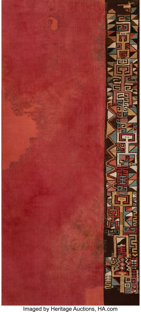 America's Auction House Peruvian Color Palette, Peruvian Design, Peru Art, Precolumbian Art, Peruvian Restaurant, Peruvian Art, Mexican Culture Art, Ethnographic Art, Red Pictures