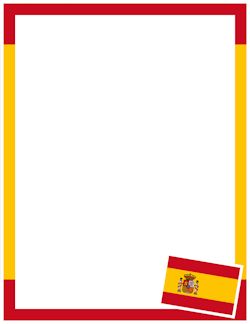 Spanish Flag Border Italian Decorations, Free School Borders, Spanish Classroom Decor, Spanish Flag, School Border, Printable Border, Spanish Flags, Spain Flag, Border Templates