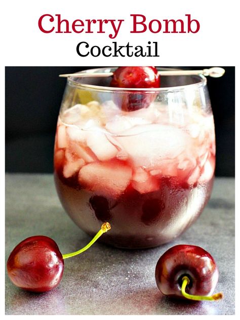 A refreshing summer fun cocktail made with Solerno blood Orange Liqueur and black cherry juice. Black Cherry Vodka Drinks, Black Cherry Rum Drinks Recipes, Cherry Bomb Drink, Cherry Vodka Drinks, Cherry Cocktail Recipes, Black Cherry Rum, Cherry Punch, Black Cherry Juice, Cherry Drink