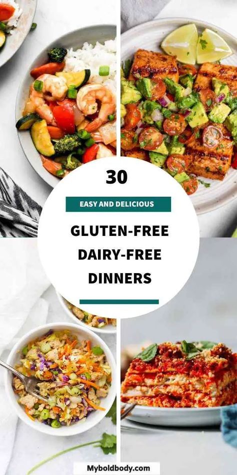 30 Days Of Yummy Gluten-Free And Dairy-Free Dinners Gluten Free Dairy Free Recipes Dinner, Gluten Free Dairy Free Dinner, Dairy Free Recipes Dinner, Dairy Free Dinner, Diner Recept, Gluten And Dairy Free, Gluten Free Recipes For Dinner, Gluten Free Dairy Free Recipes, Gluten Free Dinner