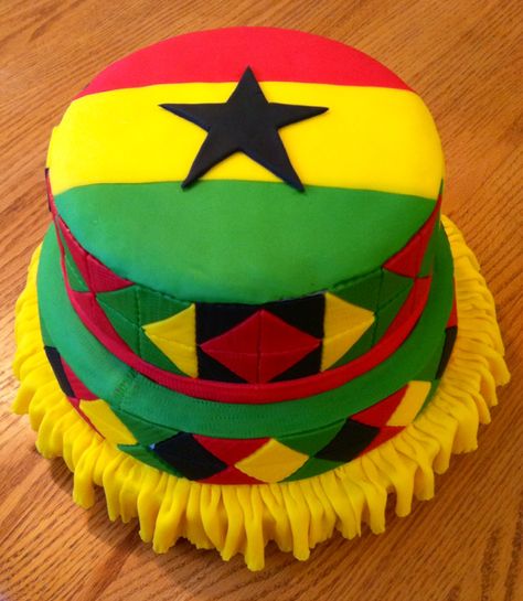 Ghana Kente fabric cake by Lynn Rieger! #ghanacake#ghanakentefabriccake#kentefabric#kente#birthdaycake#weddingcake#africanthemedcake#lynnscreativecakes#cakesbylynnrieger#creativecakesbylynnrieger Kente Cake, Kente Fabric, Ghana, Wedding Cakes, Birthday Cake, Cake, Birthday, Fabric