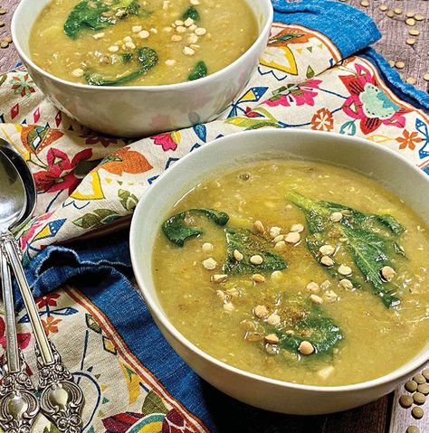 Curried Tromboncino Winter Squash & Lentil Soup Trombone Squash Recipes, Tromboncino Squash Soup, Rampicante Squash Recipes, Tromboncino Squash Recipes, Curry Soup, Squash Soup, Saute Onions, Winter Squash, Lentil Soup