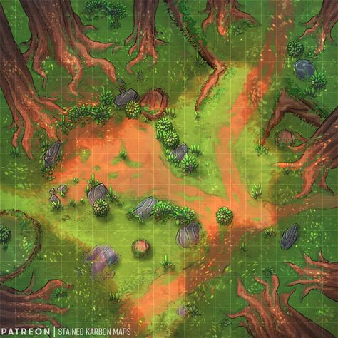 Dnd Woods Map, D&d Forest Map, Forest Map Rpg, Dnd Battle Maps Forest, Dnd Forest Map, Dnd Forest, Dnd Illustration, Map Rpg, Sunny Forest