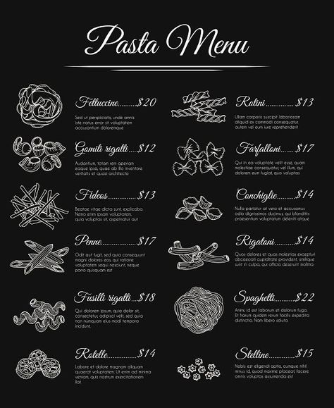 Pizzeria Menu, Restaurant Pasta, Pasta House, Pasta Menu, Menu Design Layout, Pasta Restaurants, Visuell Identitet, Pasta Bar, Lasagna Pasta