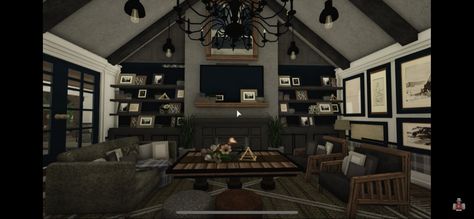 Bloxburg Kitchen Ideas Dark Academia, Bloxburg Living Room Ideas Dark Academia, Bloxburg Dark Academia House, Dark Academia House Interior, Dark Academia House, Dark Academia Kitchen, Room Ideas Dark, Dark Academia Living Room, Academia House