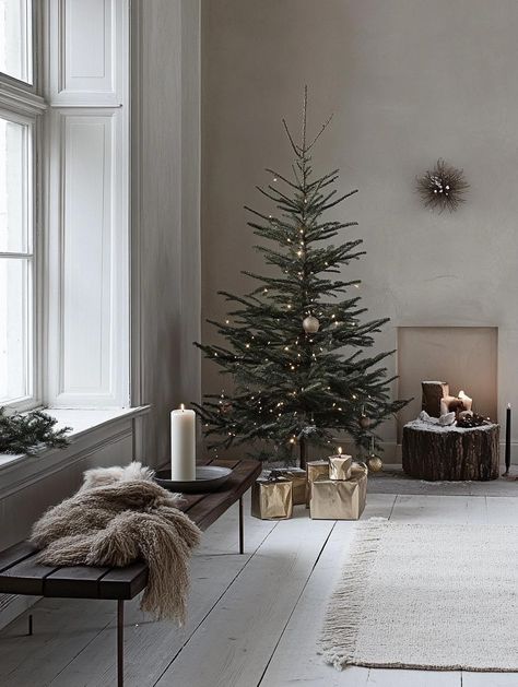 Create a magical winter wonderland with these 28 Scandinavian Christmas decor ideas. Explore ways to blend rustic elements with modern minimalism for a truly festive yet serene ambiance. Learn how to style simple wreaths, arrange candlelit displays, and create cozy reading nooks that capture the essence of Nordic holiday traditions. Christmas Minimalist Decor, Christmas Balcony Decor, Scandinavian Christmas Decor Ideas, Simple Wreaths, Minimal Christmas Decor, Scandinavian Christmas Decor, Staircase Decor Ideas, Christmas Scandinavian, Minimalist Christmas Decor