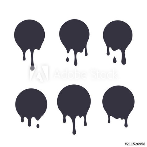 Dripping Paint, Retail Signage, Drip Design, Paint Icon, Shape Templates, Liquid Paint, Paint Stains, Circle Logo, Circle Logos