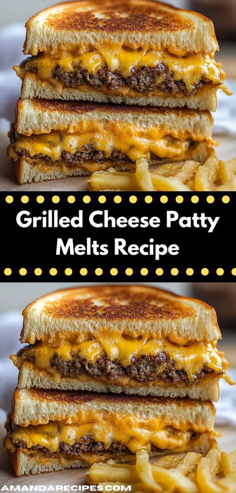 Craving a comforting dish that’s quick to make? This Grilled Cheese Patty Melt combines juicy beef and melted cheese for a delightful experience. It’s an ideal recipe for busy weeknights or casual gatherings. Grilled Cheese Hamburger Patty Melts, Patty Melt Recipe Pioneer Woman, Mexi Melt, Cheese Patties, Patty Melt Recipe, Crispy Bread, Chopped Steak, Melt Recipe, Patty Melt