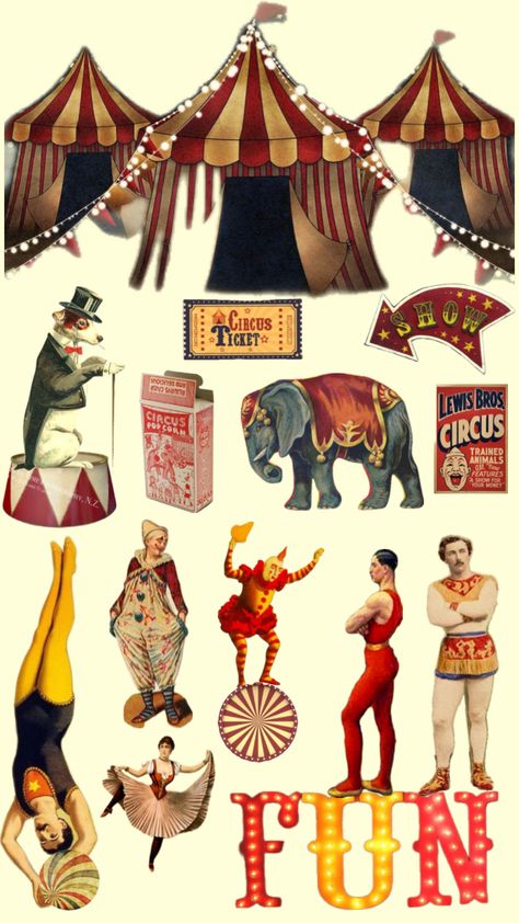 #circus Circus Tattoo, Haunted Carnival, Circus Design, Graphic Design Images, Fall Fest, Drama Club, Puppet Theater, Circus Art, Animal Crackers