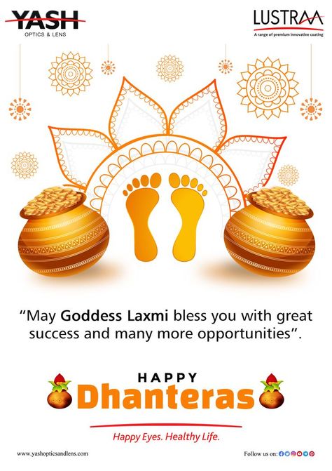 May 𝗚𝗼𝗱𝗱𝗲𝘀𝘀 𝗟𝗮𝘅𝗺𝗶 bless you with great success and many more opportunities.

𝗛𝗮𝗽𝗽𝘆 𝗗𝗵𝗮𝗻𝘁𝗲𝗿𝗮𝘀! Goddess Laxmi, Happy Eyes, Happy Dhanteras, Tour Packages, Background Design, Healthy Life, To Share, Lenses, India