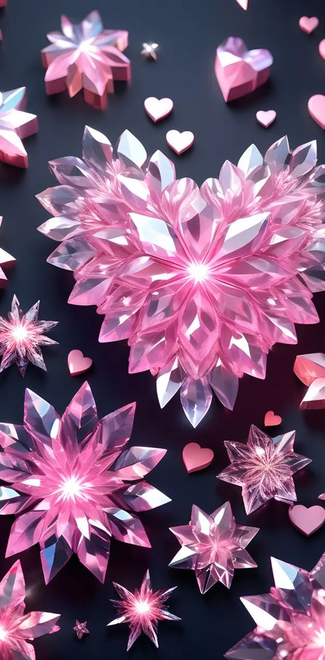 Hearts Wallpaper, Heart Wallpaper, Crystal Heart, Wallpapers, Crystals