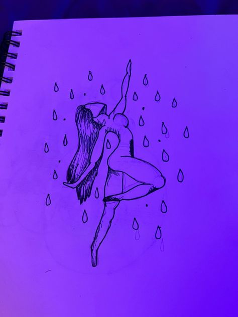 Umbrella With Rain Tattoo, Dancing In The Rain Tattoo Ideas, Dancing In The Rain Tattoo, Rain Tattoo Ideas, Rain Tattoo, Storm Tattoo, Easy Tattoo, Bulletin Journal, Birthday Tattoo