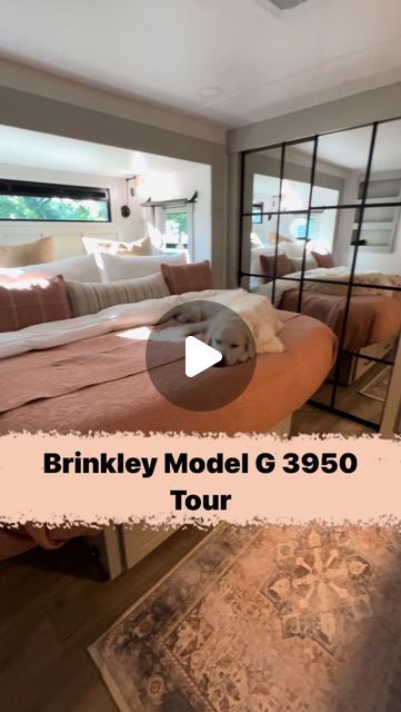 Tucker & Steve | Full-Time RV Life w/ Golden Retrievers on Instagram: "👀 Come on in!! 👀
Have a look at our #Brinkley Model G3950. We are just starting out and I have plans for this beauty for decor. Excited to move more of our belongings in, in the coming weeks and we’ll share updated pics and vids as we do. Our boys are doing amazing settling into full time living. 

Enjoy the tour- more to come ❤️❤️ 
.
.
.
#rvtour #fifthwheeltour #rvlife #rvdecor #rvliving #traveldogs #doglife #fulltimerv #5thwheel #brinkleymodelg #brinkleymodelg3950 #5thwheeltour #nomad #" Grand Design Rv Remodel, Brinkley Rv, Grand Design Rv, Rv Decor, Full Time Rv, Rv Remodel, Tv Decor, Grand Designs, Fifth Wheel