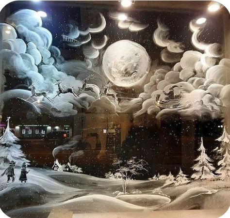 Snow Window Art, Winter Window Painting Ideas, Bathroom Ideas Vintage, Bathroom Ideas Boho, Vintage Wall Decor Ideas, Rustic Wall Decor Ideas, Bedroom Ideas Rustic, Christmas Window Painting Ideas, Snow Window