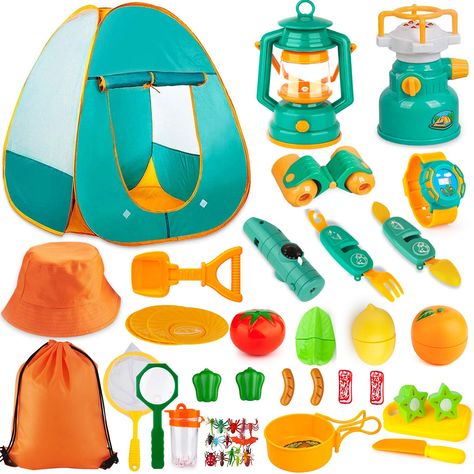 Kids Camping Gear, Camping Toys, Toddler Boy Toys, Kids Camping, Camping Kit, Kids Pop, Kids Play Tent, Camping Set, Kids Tents