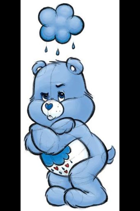 Grumpy Bear. AKA my grandson some days! Grumpy Bear Tattoo, Care Bears Halloween Costume, Grumpy Care Bear, Care Bear Tattoos, Bear Sketch, Care Bears Vintage, Care Bear Party, Care Bear Birthday, Grumpy Bear