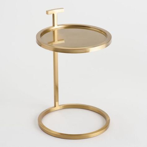 Tables - Give your home a bit of glamour with our gleaming Jonas accent table. With subtle Art Deco appeal, it features a sleek profile and an eye-catching circular ... Cheap Living Room Sets, Affordable Living Room Furniture, Glamour Home, Gold Side Table, Unique Coffee Table, Home Decor Sale, Cheap Furniture, Affordable Home Decor, Affordable Furniture