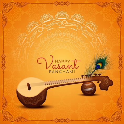 Festival Background Design, Saraswati Vandana, Indian Ayurveda, Happy Basant Panchami, Happy Vasant Panchami, Maa Saraswati, Vasant Panchami, Basant Panchami, Festival Background