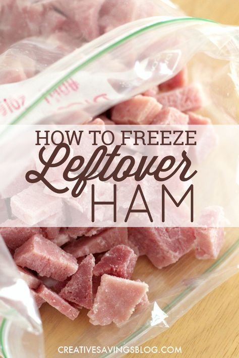 Have a ton of ham leftover from Easter dinner? Don't let let that expensive meat go to waste. Here's how to dice and freeze leftover ham so you always have it available for casseroles, soups, and more! Recipes To Freeze, Ham Dishes, Holiday Leftovers, Leftover Ham Recipes, Leftover Ham, Freezer Cooking, Ham Recipes, Make Ahead Meals, Leftovers Recipes