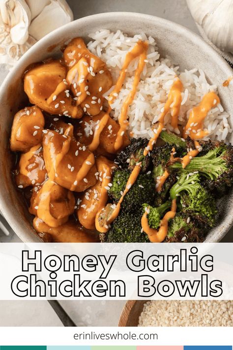 Honey Balsamic Chicken, Broccoli And Rice, Chicken Bowl Recipe, Chicken Broccoli Rice, Chicken Rice Bowls, Rice Bowls Recipes, Chicken Bowl, Honey Chicken, Chicken Bites