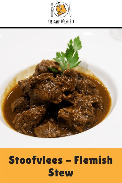 Stoofvlees is a traditional Belgian dish of beef stewed in beer (or bier), served with a bread and mustard sauce. Get the authentic recipe from a local here! #stoofvlees #bier #belgium #belgianfood Belgium Recipes Authentic, Belgian Recipes Authentic, Belgian Stew, Cooking Skirt Steak, Belgium Recipes, Belgian Recipes, International Meals, Belgium Food, Belgian Cuisine