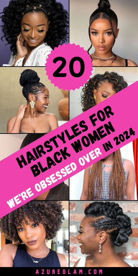 Celebrate the inherent beauty of natural hair with "20 Hairstyles for Black Women in 2024." Our expertly curated guide features a wide range of styles, including natural short cuts and protective braids. Discover chic options for every hair type, whether it's straight, curly, or 4c. These hairstyles empower black women to embrace their uniqueness and elevate their style with confidence. New Braid Styles 2024 For Black Women, Ear Length Natural Hairstyles, Black Natural Hairstyle, Medium Length Hair Styles Black Women Natural, Safe Hairstyles Natural Hair, Banana Clip Hairstyles Black Women, Free Hand Styles For Natural Hair, Gym Friendly Hairstyles For Black Women, 2024 Natural Hair Styles