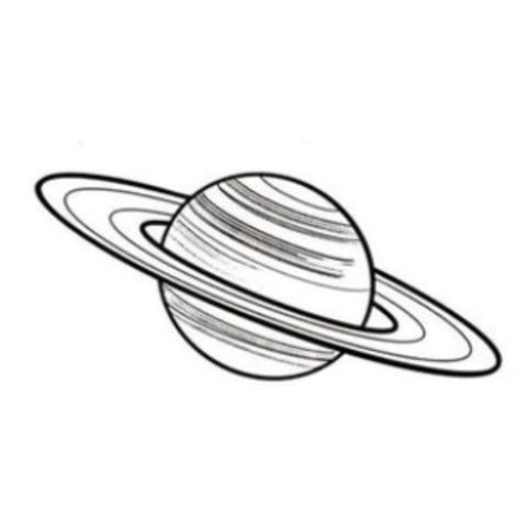 Planet Tattoo Stencil, Saturnus Art, Saturn Line Art, Saturn Outline, Saturn Sketch, Saturn Tattoo Design, Planet Outline, Saturn Drawing, F Tattoo