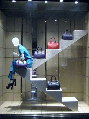 Miu Miu, London We sell all kinds of mannequins @ www.mannequinmadness.com Stair Display, Unique Mannequin, Fashion Window Display, Shoe Store Design, Merchandising Retail, Handbag Display, Show Window, Decoration Vitrine, Store Window Displays