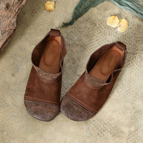 Leather Slippers Woman, Flat Feet Shoes, Best Barefoot Shoes, Homemade Shoes, Comfortable Leather Shoes, Leather Shoes Women Flats, Leather Flats Women, Grey Coffee, Loafers Women