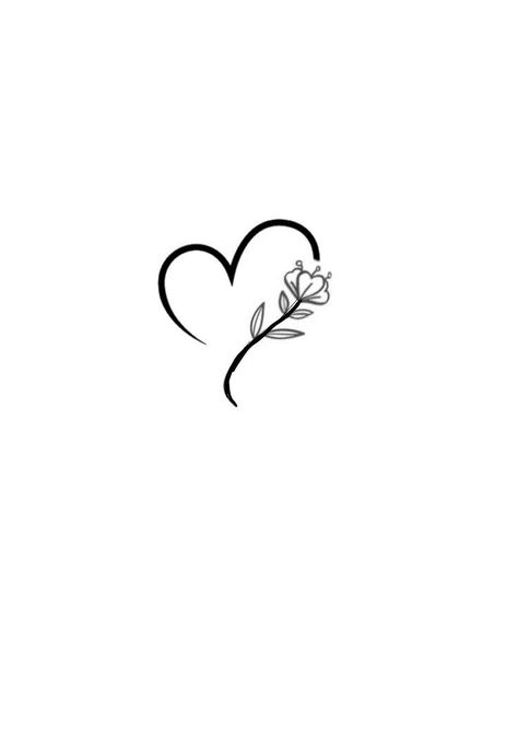 Heart With Rose Tattoo, Rose Heart Tattoo, Heart Tattoo Wrist, Minimalistic Tattoo, Tiny Heart Tattoos, Small Pretty Tattoos, Petite Tattoos, Getting A Tattoo, Arm Band Tattoo