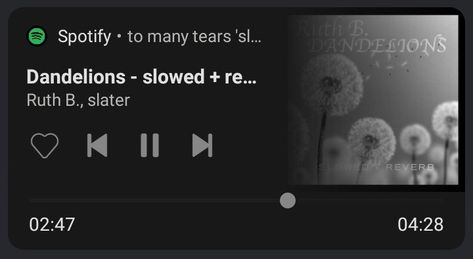 Dandelions Spotify Aesthetic, Dandelions Song Aesthetic, Dandelions Spotify, Wallpaper Bunga Iphone, Anime Mouth, Ruth B, Comfortable Bedroom Decor, Song Aesthetic, Red Aura