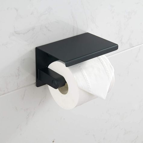 Matte Black Toilet Paper Holder, Black Toilet Paper Holder, Toilet Paper Holder Wall, Stainless Steel Toilet, Toilet Brushes And Holders, Toilet Paper Roll Holder, Toilet Sink, Black Toilet, Paper Roll Holders