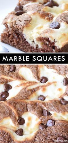 These Marble Squares are the perfect combination of a brownie, cheesecake, and chocolate cake. Pure Heaven! Brownie Cheesecake, Marble Square, Chocolate Sheet Cake, Köstliche Desserts, Brownie Bar, Savoury Cake, Homemade Chocolate, Favorite Cookies, Dessert Bars