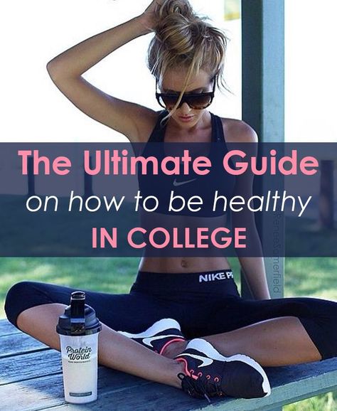 Great tips on living a healthy college lifestyle! Exercises Motivation, Healthy In College, College Diet, How To Be Healthy, Freshman 15, Healthy College, College Lifestyle, College Survival, Health Workout