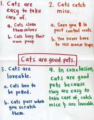 In conclusion, cats are good pets. Four Square Writing, Writing Outline, 3rd Grade Writing, 2nd Grade Writing, Ela Writing, Expository Writing, Writing Anchor Charts, 4th Grade Writing, First Grade Writing