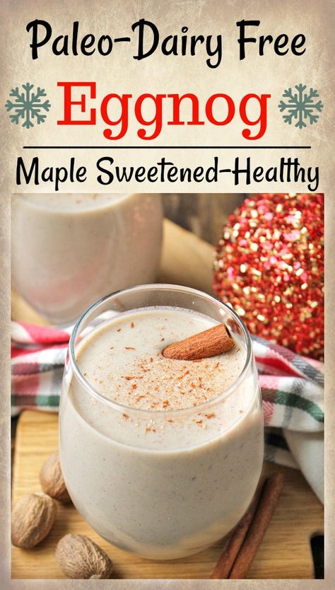 Healthy Egg Nog, Paleo Egg Nog, Healthy Eggnog Recipe, Dairy Free Eggnog, Paleo Eggnog, Paleo Smoothie Recipes, Dairy Free Egg Nog, Paleo Christmas, Real Food Diet