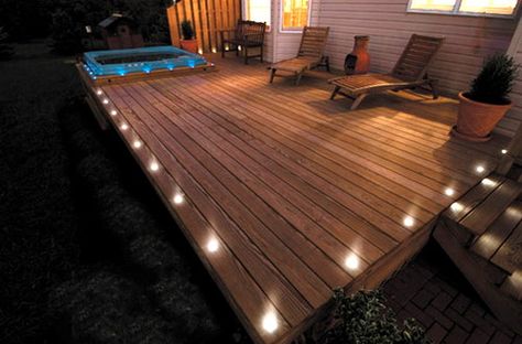 30 Ideas To Use Wood Decking On Patios And Terraces | Shelterness Outdoor Deck Lighting, Floating Deck, Wooden Deck, Deck Lights, Have Inspiration, Backyard Deck, Deck Lighting, Wood Deck, Backyard Projects