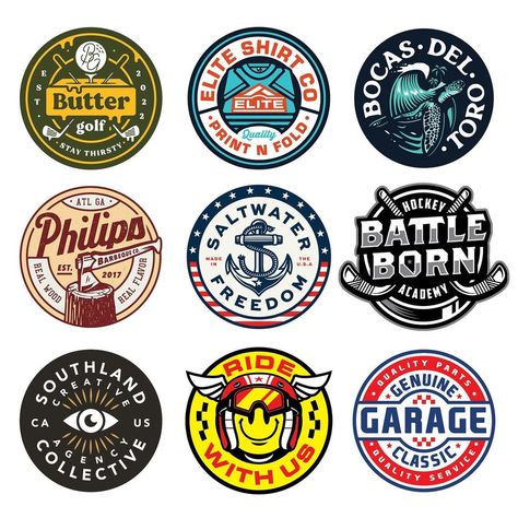 Select circular badges for a variety of clients - which is your favorite? 👂🏼 #graphicdesign #badgedesign #logo #logodesigner #logodesigns… | Instagram Logo Circle Design, Circle Sticker Design, Circular Logos, Lego Robotics, Circular Logo Design, Circular Stickers, Round Logo Design, Logo Circular, Circular Logo