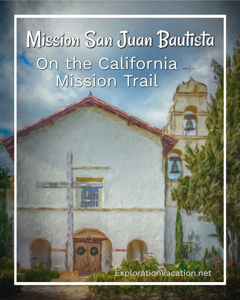 Mission San Juan Bautista is a place where the past slips into the present. Located along California’s Mission Trail, the church of San Juan Bautista dates back to the mission’s founding in 1797. It’s a beautiful place to consider the meaning of history and authenticity. Exploration Vacation |California | History | Travel | Road Trip | Church | Catholic | Spanish Missions | Culture San Juan Capistrano Mission Project, San Juan Capistrano Mission Photoshoot, San Juan Bautista Mission, San Luis Obispo Mission, Church Catholic, San Juan Capistrano Mission, Santa Clara University, Southern California Travel, California Missions