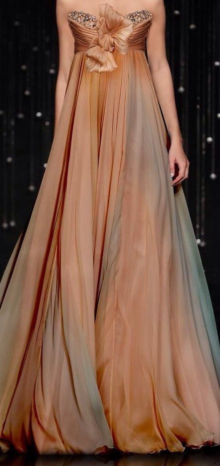 Jean Fares Fashion Gowns, Couture Gowns, Gorgeous Gowns, Brown Dress, Beautiful Gowns, Couture Dresses, Formal Gowns, Fancy Dresses, A Dress