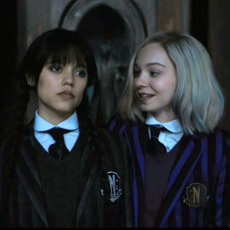 Wednesday Hugging Enid, Enid And Wednesday, Emma Myers, The Addams Family, Addams Family, Wednesday Addams, Jenna Ortega, Love You Forever, Roman Empire